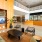 Front desk of the leasing center viewed from nearby seating area