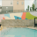 mural above the pool area